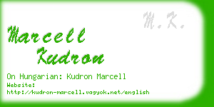 marcell kudron business card